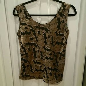 Tank💥 top Black with Gold Design M